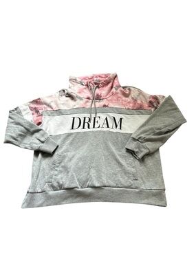 🆕Flirtitude Pink and Gray Cowl Neck Sweatshirt